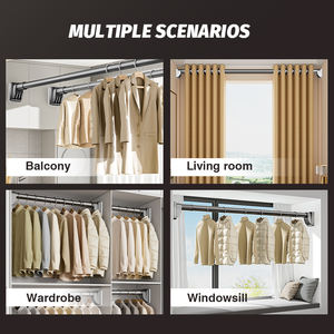 ARODDY-Tringle à <span class=keywords><strong>rideau</strong></span> télescopique, ajustable, extensible, pour les murs réglables, 27.6 à 47.2 pouces - Product Image 5