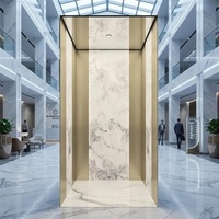 Ascenseurs de villa de style chinois, ascenseurs verticaux résidentiels haut de gamme, ascenseurs multi-patients à traction sans engrenages avec plancher en PVC