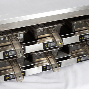 Mesa superior KFC hamburguesa carne pastel Patty calentador <span class=keywords><strong>McDonald</strong></span> Vertical 2/3/4 cubiertas capas calentador vitrina para carne - Product Image 6