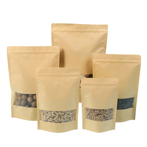 Sacs en papier kraft Zhengyun avec fenêtre pour le stockage d'aliments, de thé et de collations, auto-scellants, taille personnalisée - Product Image 1