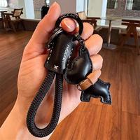 Porte-clés créatif en forme de bouledogue, cadeau de couple, accessoires de sac haut de gamme, porte-monnaie, porte-clés