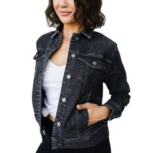 New Winter Fashion Women's <b>Denim</b> <b>Jacket</b> Full Sleeve Loose Button Pearls Long Wild Casual 2024 Supplier Bangladeshi Cotton - Product Image 1