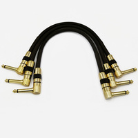 Câble de connexion pour effets de guitare, cordon de raccordement mono jack 6,35 mm à angle droit (90 degrés) pour pédalier, fourniture OEM disponible