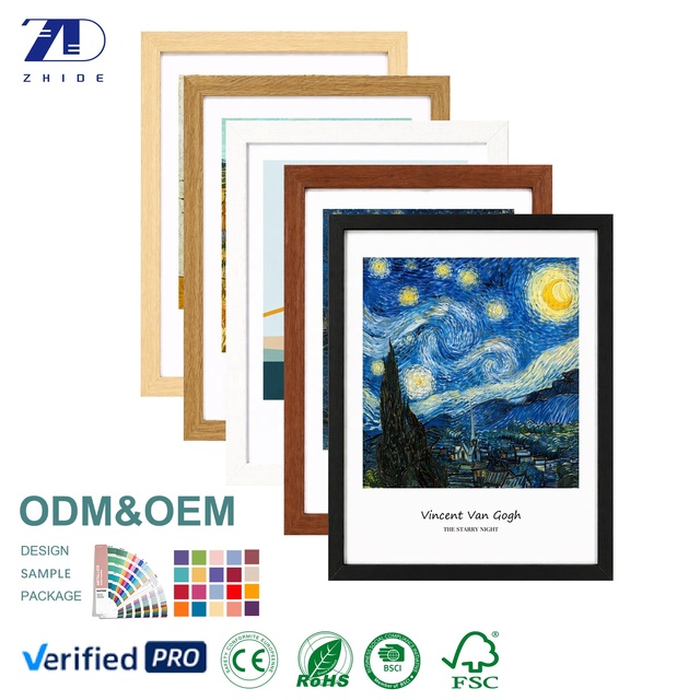 Custom MDF Picture Frame Home Decor Photo Frames Set Wall Hanging Gallery Frames with Mat for Living Room Bedroom