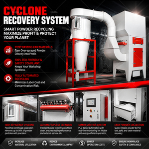 Equipo de Línea de Recubrimiento en Polvo Totalmente Automático Galin con Sistema de Cadena Transportadora Aérea para Perfiles de Aluminio, Cabina de Pulverización, Certificación CE - Product Image 3