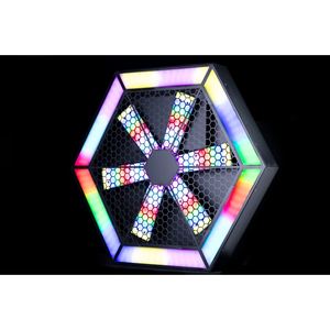 Ventilador Giratorio LED Retro <span class=keywords><strong>de</strong></span> Seis Aspas <span class=keywords><strong>de</strong></span> 60*60 cm, Luz <span class=keywords><strong>de</strong></span> Fondo para Escenario con Efecto Pixel, Iluminación Ambiental para <span class=keywords><strong>Discoteca</strong></span>, 9000K, Control DMX512 - Product Image 2
