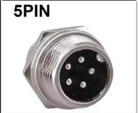 Connecteur de câble circulaire étanche en métal pour aviation GX20 5 broches, mâle et femelle, pour équipement industriel, alimentation et vidéosurveillance