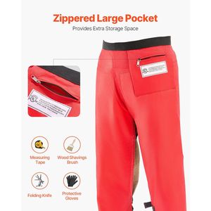 Pantalones de seguridad forestales tipo delantal para motosierra clase C, 39.7 pulgadas, modelo D0100X3EECP - Product Image 6