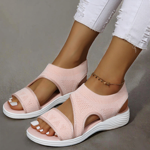 Sandalias de Mujer con Punta Abierta, Diseño de Lunares, Elásticas, con Tacón de Aguja, Tejido de Malla, Amortiguación, Cierre de Hebilla, Estilo Coreano, EVA - Product Image 2