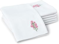 Sets de table en pur coton, sets de table brodés à volants, sets de table lavables, serviettes en tissu