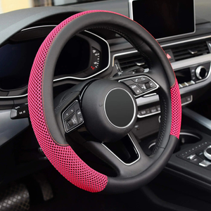AD-62 accessoires de voiture universels en cuir Meryl couverture de volant de ventilation en maille antidérapante - Product Image 4