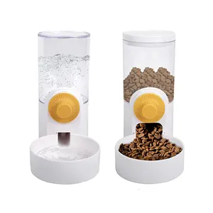 Mangeoire automatique par gravité pour animaux de compagnie Abreuvoir pour cage Bol pour animaux de compagnie Mangeoire pour lapins pour petits animaux suspendus Chien Chat Distributeur d'eau