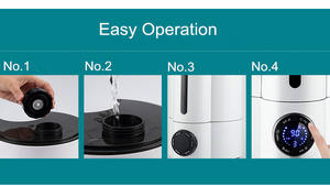 Humidificateur ultrasonique électrique 4L avec écran LCD, mode automatique contrôlé par application pour voiture et usage extérieur, sommeil nocturne dans la chambre à coucher, bureau - Product Image 6