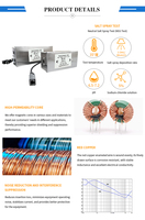 Filtre de suppression de bruit EMI pour câble de signal, filtre de suppression de bruit faible pour la transmission de signal des instruments de capteur industriels et l'automatisation