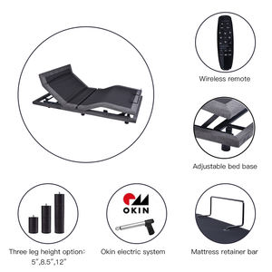 Регулируемая кровать Tecforcare Split <span class=keywords><strong>King</strong></span> Size с матрасом, беспроводным управлением для пар, электрическая умная складная кровать-основание для отелей - Product Image 2