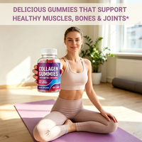 Natuurlijke fruit smaak collageen biotine gummy snoepjes met vitamine C & E voor haar, huid en nagels, voor een stralende huid