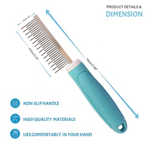 Peine para Mascotas de Acero Inoxidable, Cepillo para Eliminar Pelo de Mascotas, Cepillo Desenredante para Perros de Pelo Largo y Corto - Product Image 2