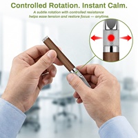 Inhalateur de poche réutilisable en acier inoxydable et bois, écologique, durable, OEM, pour arrêter de fumer, soulagement de l'anxiété et exercices respiratoires