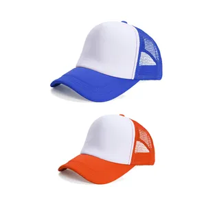 AI-MICH individuelle Trucker-Hüte hochwertige Stickerei Trucker-Hut Aktion mit Siebdruck Logo einfarbiger Schaumstoff-Truckertürmer-Hut