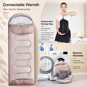 <span class=keywords><strong>Sac</strong></span> <span class=keywords><strong>de</strong></span> <span class=keywords><strong>couchage</strong></span> robuste pour le camping en plein air en hiver, style enveloppe, tissu polyester 190T, rembourrage en coton creux, épaissi, chaud, résistant au froid - Product Image 2