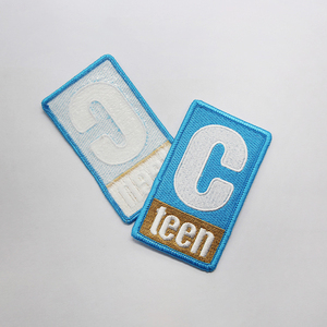 Parches Bordados 3D con Letras del Alfabeto <span class=keywords><strong>Griego</strong></span>, Personalizados con Logotipo, para Ropa, Diseño Universitario - Product Image 1