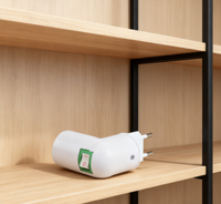 Adaptateur de douille de lampe blanc certifié CE, style vis, garantie 2 ans, conversion de douille d'ampoule PP-E14, aluminium + plastique, AC 220V, intérieur
