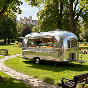 Grandes remorques en aluminium 2025 entièrement équipées, chariot de camion, caravane alimentaire avec véranda à vendre - Product Image 2