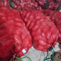 Zware, ademende verpakkingsnetzakken op maat, 10kg, 25kg, 50kg PP Leno-mesh zakken voor uien, aardappelen, groenten, fruit, sinaasappels, citroenen
