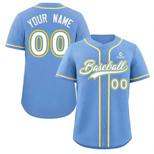 Custom Men Adult Baseball Jersey Summer Short Sleeve Team Uniform Personalized Name Number Wholesale - Product Image 1