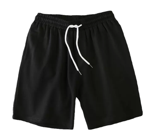 Short de gymnastique pour hommes Vêtements de sport de compression personnalisés pour les entraînements moyens Fitness Running Sweat Training Black Print Polyester Drawstring - Product Image 1