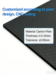 แผ่นคาร์บอนไฟเบอร์ตัดด้วยเครื่อง CNC แบบกำหนดเองของ SHENYU - การตัดด้วยเครื่อง CNC ความแม่นยำสูง - Product Image 2