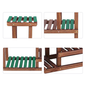 Soporte de <span class=keywords><strong>maceta</strong></span> de bambú multifuncional al por mayor estante de exhibición elegante <span class=keywords><strong>para</strong></span> plantas y flores - Product Image 5