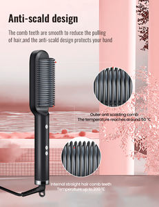 Plancha de Pelo de Cerámica 2 en 1 Más Vendida, Peine Estilizador, Uso en Exteriores y Hoteles, Alisado Rápido, Opción Personalizada - Product Image 2