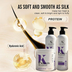 Ensemble shampooing <span class=keywords><strong>et</strong></span> revitalisant à la kératine pour cheveux abîmés, secs, bouclés <span class=keywords><strong>et</strong></span> crépus, traitement avec livraison rapide - Product Image 5