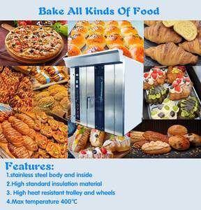 32 khay Xe đẩy Giá Lò quay thương mại công nghiệp bánh mì nướng lò nướng điều khiển thông minh xoay lò nướng - Product Image 5