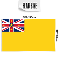 Vente en gros de drapeaux Niue 3x5ft polyester 68D/100D Personnaliser toutes les nations expédition rapide Fournisseur fiable livraison rapide
