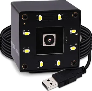 ELP kamera web UVC Mini dengan LED putih, kamera komputer USB fokus otomatis 16mp CMOS IMX298 penglihatan malam untuk PC Raspberry Pi Jetson Nano