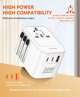 LDNIO Z9 PD 20W Prise électrique Adaptateur mural Adaptateur chargeur de voyage universel pour téléphone portable