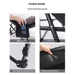 Venta al por mayor silla plegable portátil Oxford marco de metal para recreación al aire libre-taburete de pesca Silla de camping Silla de playa siesta de ocio - Product Image 4