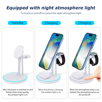 Cargador multifunción 3 en 1 magnético, cargador inalámbrico 3 en 1 para Samsung, iphone y Android, producto más vendido