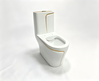 Toilette en céramique moderne, écologique, de luxe léger, résistante aux taches, artistique, pour salle de bain, OEM, personnalisée, à double chasse d'eau
