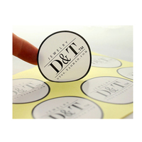 Adhésif personnalisé Rouleau De Papier Rond Cercle Logo Imprimé Feuille D'autocollant Étiquettes Pour Bijoux