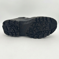 Bottes de randonnée basses noires en daim à lacets légères pour le travail en extérieur