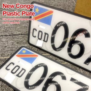 <span class=keywords><strong>Plaque</strong></span> d'immatriculation de <span class=keywords><strong>voiture</strong></span> décorative de style nouveau, RDC Congo CGO, haute qualité, en plastique acrylique réfléchissant avec filigrane anti-contrefaçon - Product Image 2