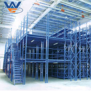 Plataforma de acero de estante de piso de entresuelo de alta calidad con escaleras para almacenamiento de almacén - Product Image 5