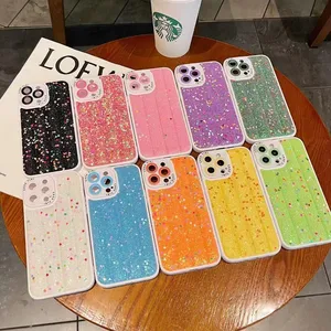 Fashion bling mobile phone cover for iphone 14 pro max 13 12 11 pro glitter cell phone back cover