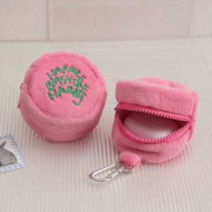 <b>Pink</b> Plush Bag Charms Handbags Pouch Birthday <b>Gifts</b> Cute Mini Coin Purse Keychain Wallet for Girls - Product Image 1