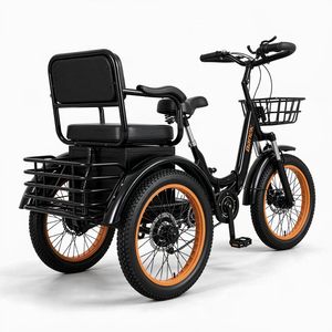 Tricycle électrique 48V 20AH pour adultes, vélo de banlieue à trois roues avec siège arrière, panier et carrosserie ouverte - Product Image 4