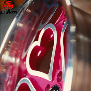 Jantes personnalisées 2 pièces en promotion Rose/Chrome taillé diamant, Jantes Chrome Hearts Cupid Loves the AMOUR 17 18 19 20 22 pouces pour Audi Lexus BMW Honda - Product Image 3