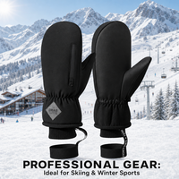 Gants de ski unisexes personnalisés OEM ODM avec logo, imperméables, coupe-vent, doublure polaire, pour l'hiver